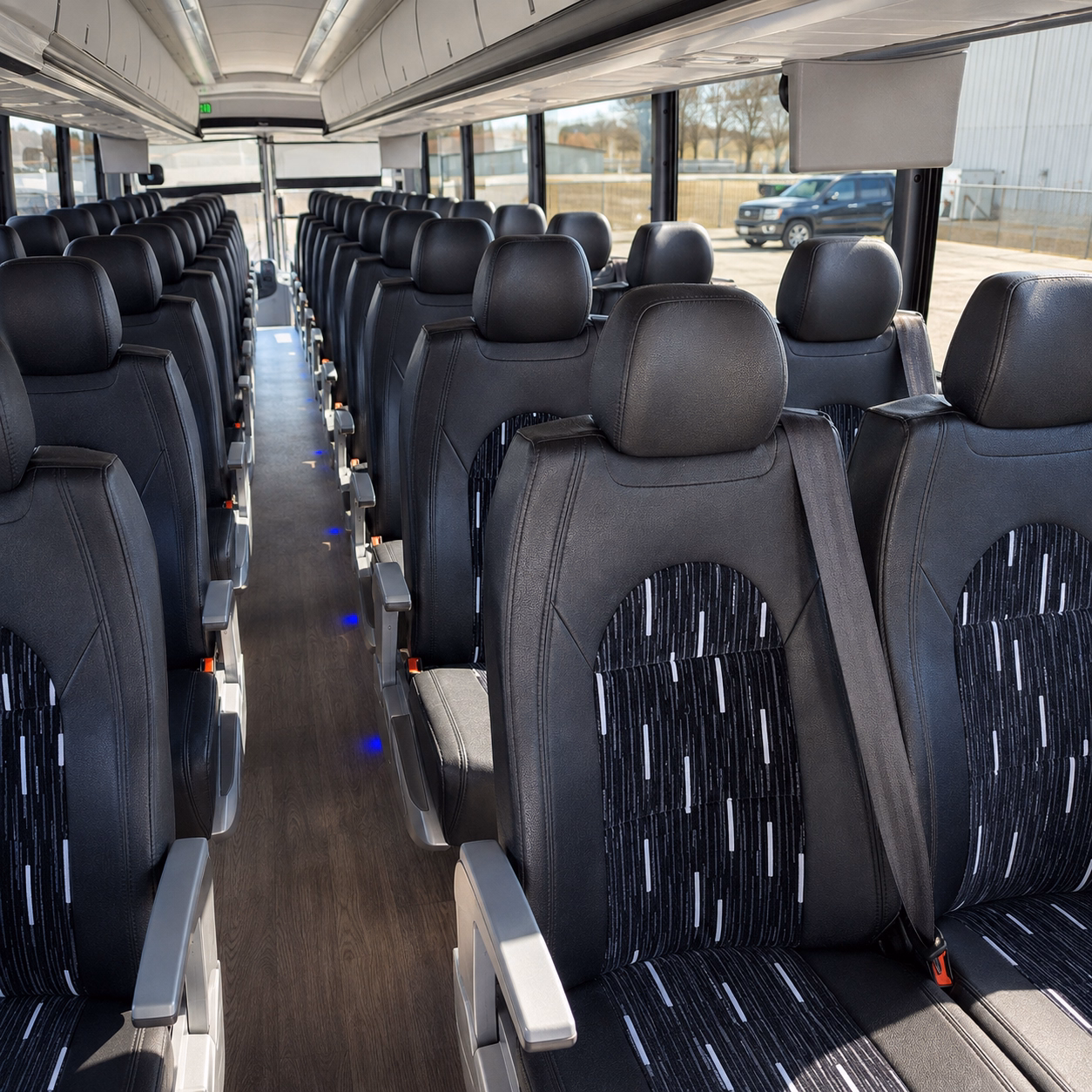 orem charter bus interior