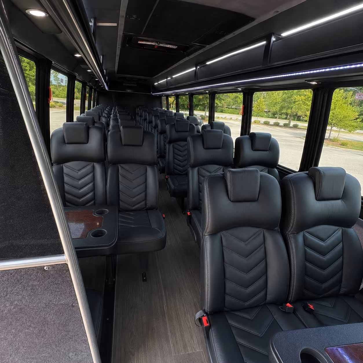 orem wedding transportation onboard seating